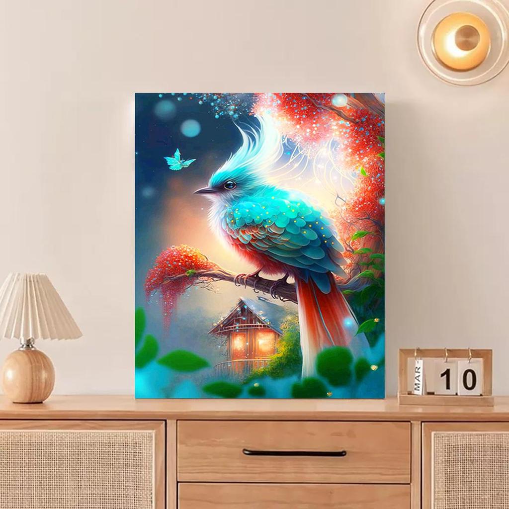 Frame Bird Painting By Numbers For Adults Kits Colorful Animals Drawing Coloring By Numbers Starter Kit For Home Decors 40x50cm