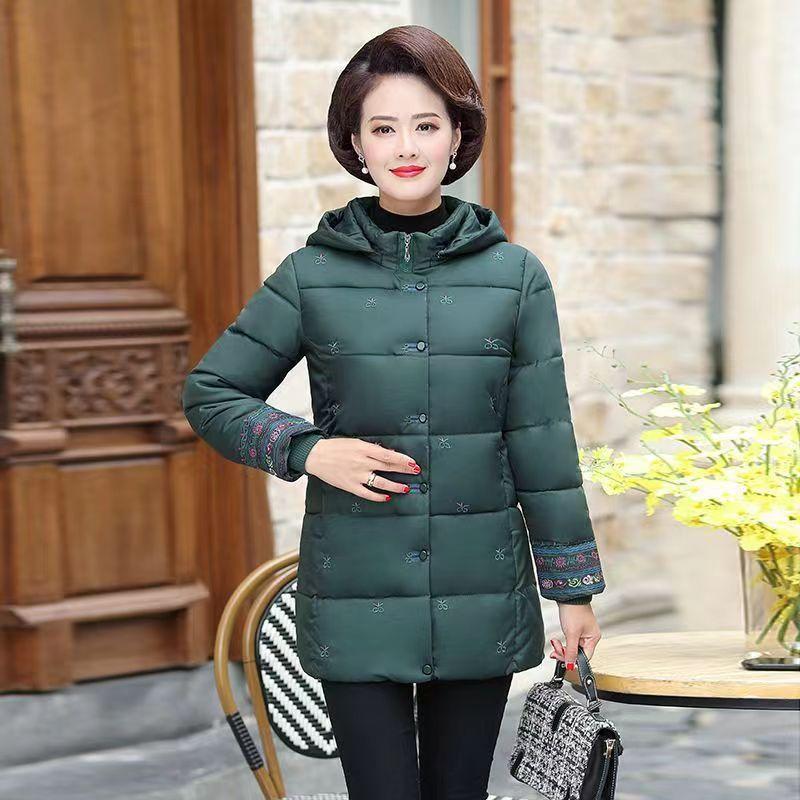 Зимние женские куртки на хлопковой подкладке средние и длинные утепленные куртки на хлопковой подкладке куртки на хлопковой подкладке больших размеров для бабушек