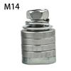 Адаптер для угловой шлифовальной машины M14 M10, комплект для нарезания канавок, фланцевые металлические стопорные гайки, пазовые соединения, тип 125 150