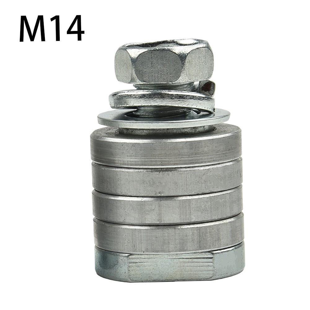 Адаптер для угловой шлифовальной машины M14 M10, комплект для нарезания канавок, фланцевые металлические стопорные гайки, пазовые соединения, тип 125 150