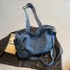 Denim Bag Women's Large Capacity Shoulder Bag Five-pointed Star Class Tote Bag