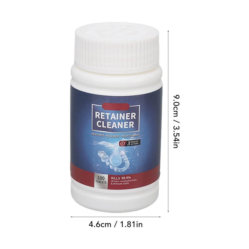 100 шт. Таблетки для чистки зубных протезов Удаляют запах Очистка полости рта Очиститель для элайнеров, кап для рта, ночной каппы