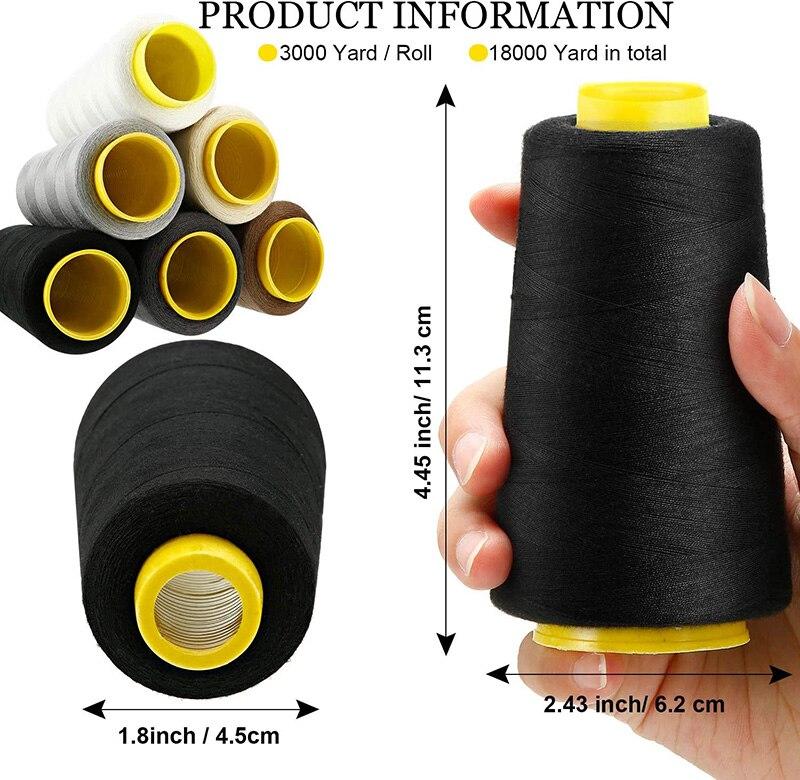 Высокоскоростная швейная нить 3000 ярдов, полиэстеровая швейная нить, ручная линия, 402 нить для вышивания