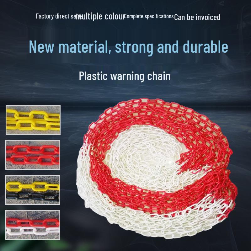 Пластиковый дорожный конус с предупреждающей цепью - Варианты: красно-белый и черно-желтый - Безопасность дорожного движения