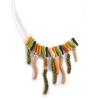 [K1438] - Designer Necklace 'Safari Queen' Green Brown