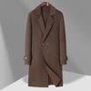 Autumn and Winter Men's Double-sided Woolen Coat Double-breasted Korean Version Woolen Trench Coat Shoulder Coat Coat