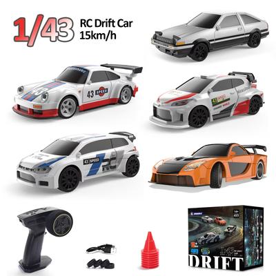 Новые 1/43 RC Drift Car 2.4G Mini Racing Radio Control Cars 15km/h 4WD Offroad High Speed Motor Vehicle Model Toys для детей