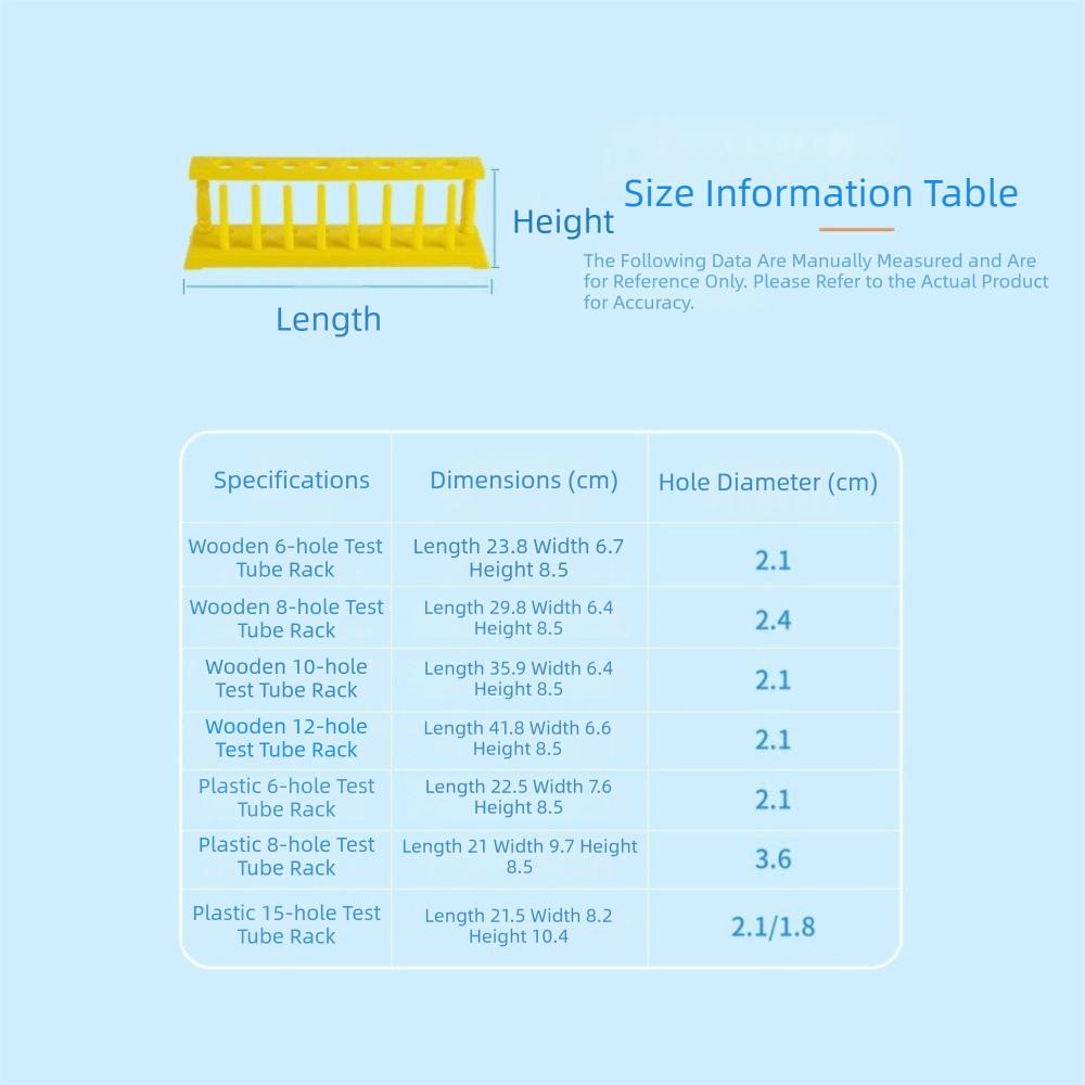 6/8/10/12 Holes Test Tube Rack Detachable Pillar Lab Tube Holder For Laboratory