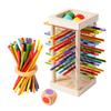 Baby Montessori Sensory Fine Motor Skills Toy Color Cognitive Learning Counting Sticks Game Educational Kids Balance Wooden Toys