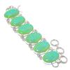Natural Green Triplet Opal Gemstone 925 Sterling Silver Bracelet 7-8" L2J02