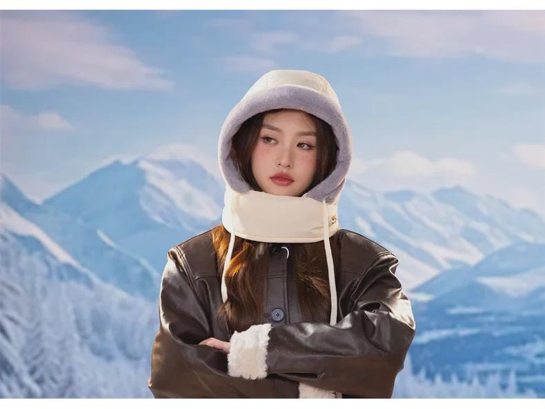 Шапка-ушанка Northeast Plush Warm Knit: Унисекс лыжная и велосипедная ветрозащитная шапка для снега