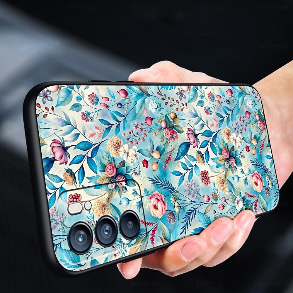 Чехол для телефона с цветочным узором, масляная живопись, для Oppo A17 A31 A54 A57 A78 A79 A98 Find X5 X6 Reno 8 10 11 12 13 F Pro, мягкий ТПУ
