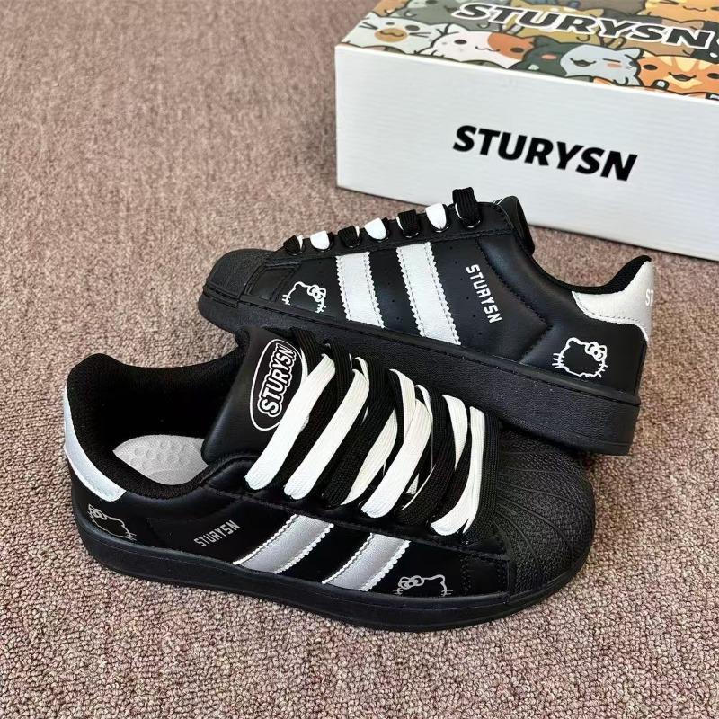 Осень новый студенческий тренд повседневная спортивная обувь классическая пара шнурков черные кеды женские