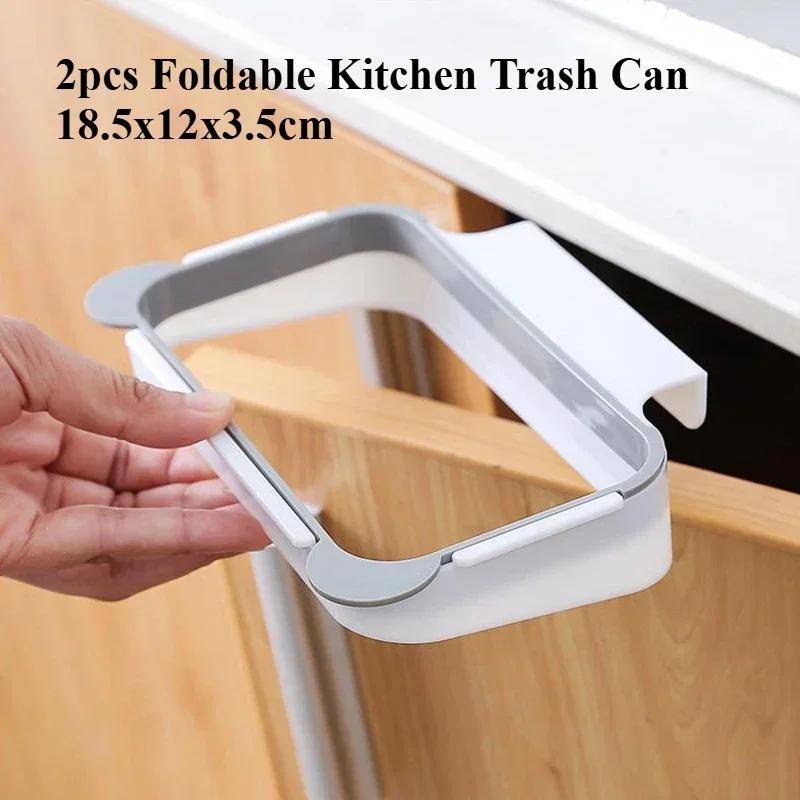 Car Trash Can Portable Durable Foldable Hanging Car Storage Bucket Chair Back Oxford Cloth Storage Bag Trash Can 1pc