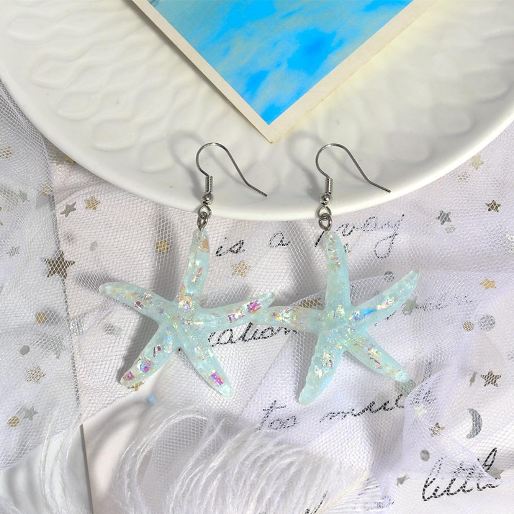 Bohemian Starfish Earrings Pendant Exaggerated Earrings Jewelry Gifts Starfish Ear Stud  Women
