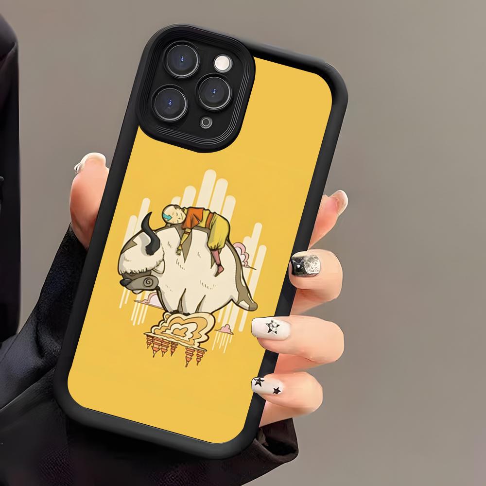 Чехол для телефона A-Avatar Аппа Ип Ип для IPhone 17 Air 16 E 15 14 Plus 13 12 11 Pro Max Черный Небесный Глаз Ступенчатый Защитный Чехол
