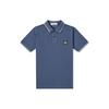 Ss21 Logo Micro Badge Cotton Casual Short Sleeve Polo Shirt Men Polo Shirts Blue 101522S18-V0024