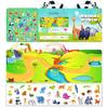 DIY Children's Zoo Jelly Quiet Book Early Education Concentration Development Repeatedly Sticking Zoo Jelly Sticker Book