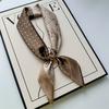New Hundred Hundred Satin Letter Print Neckerchief 70×70 Silk Scarf Small Square Scarf High Sense of French Scarf