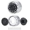 TRZX Metal Front Wheel Rim Wheel Hub for 1/14 RC Tamiya Trailer Truck Car (4pcs)