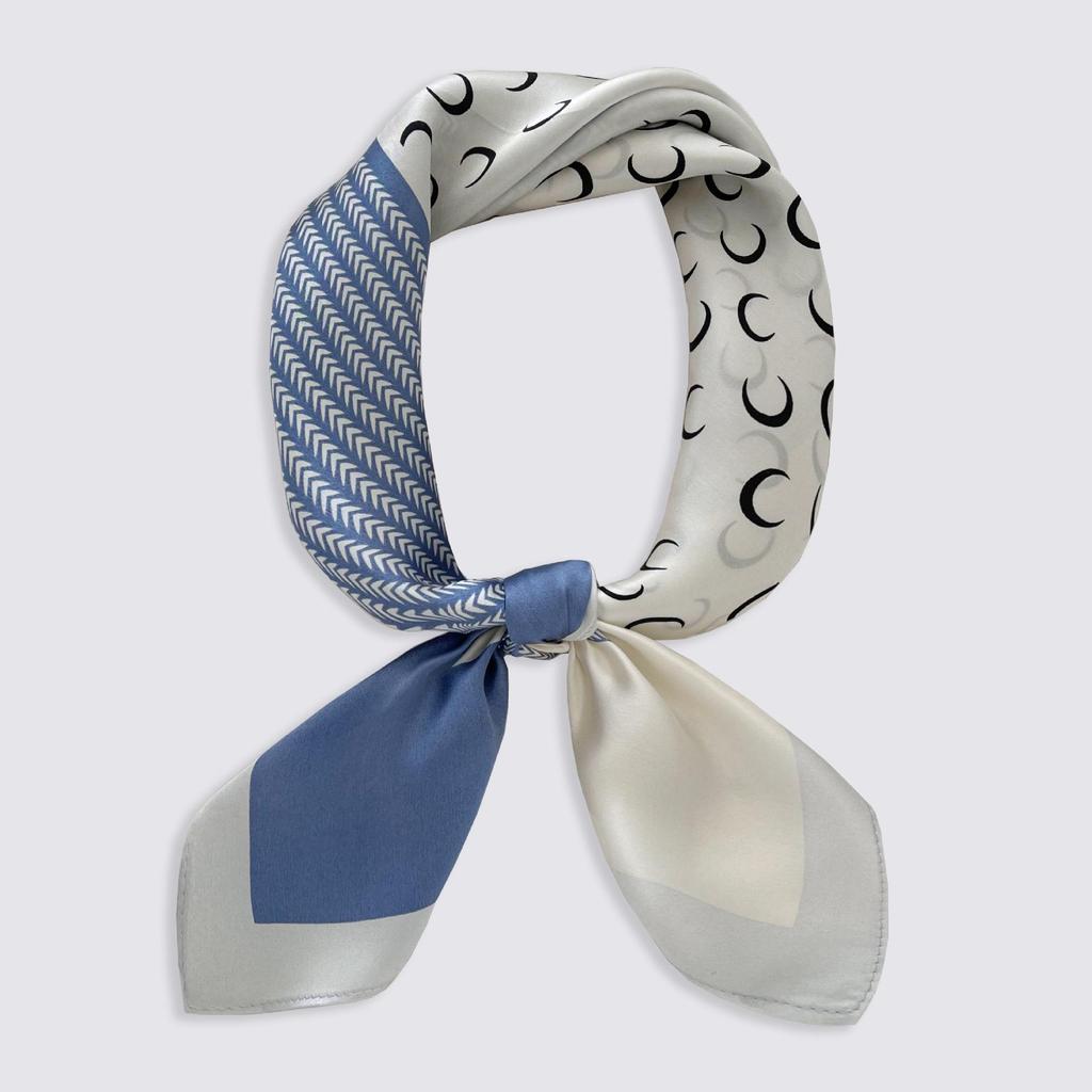 Yang Caiyu Style Striped Silk Square Scarf - Summer Sunscreen Accessory & Headband