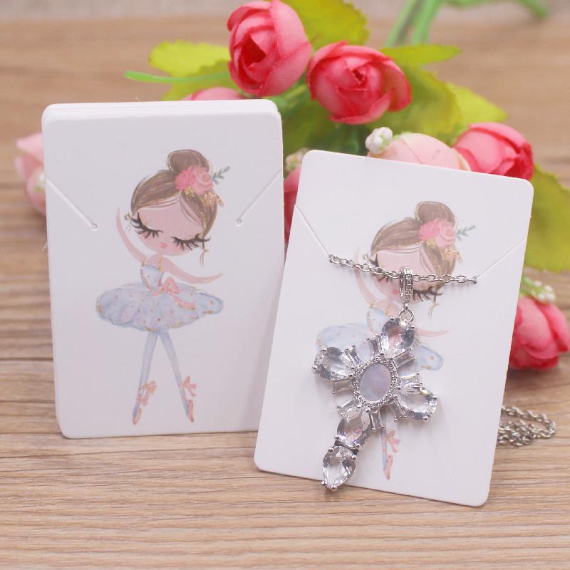 Zerong 50 шт. цветочных сережек и ожерелий, демонстрационные карточки, картонный набор ожерелий, кулон, упаковка, бирка, карточка 5x7 см