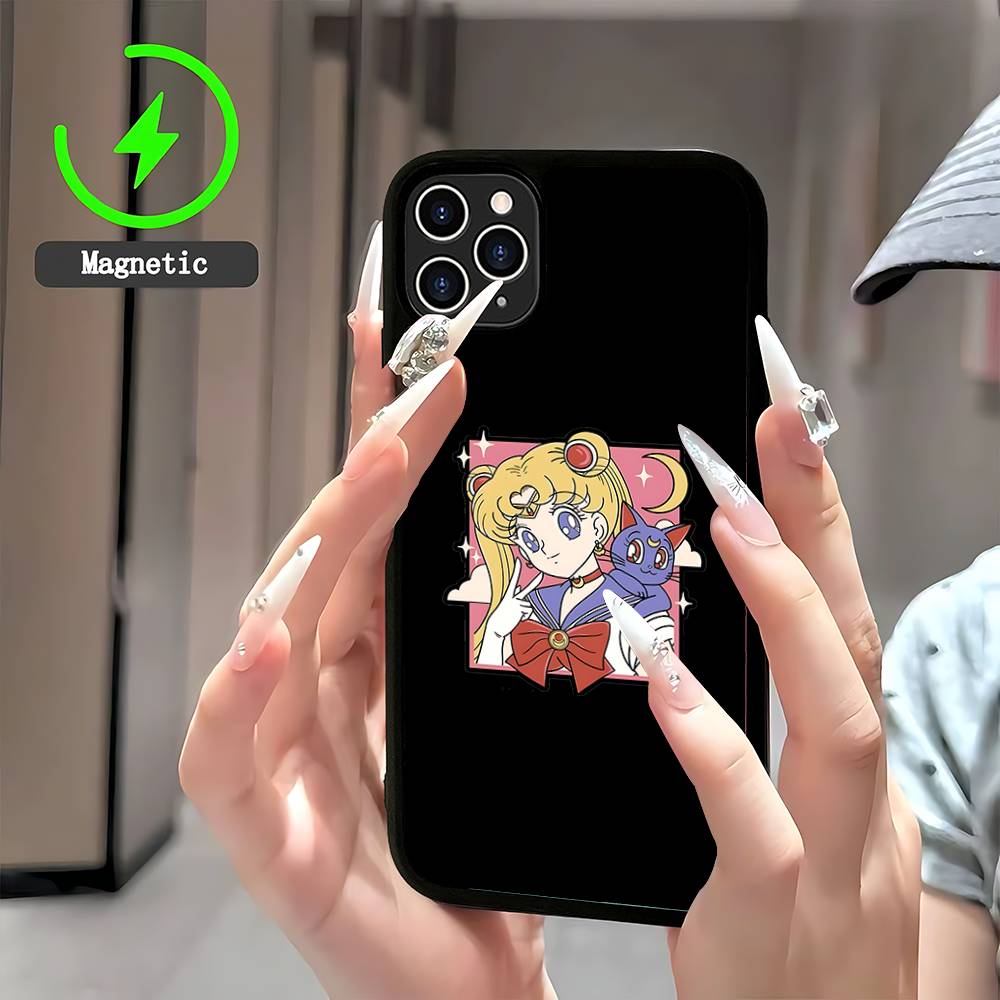 Anime Sailors Moons Phone Case Magnetic Case For IPhone 16 14 13 12 11 15 Pro Max Plus For Magsafe Wireless Charge Cover