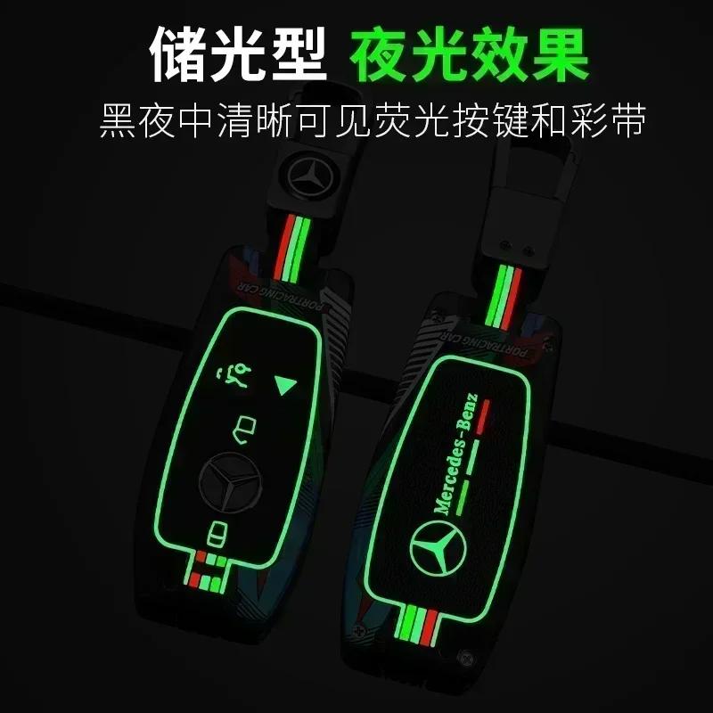 ESU5 Car Racing Style Design Key Case Cover Shell For Mercedes Benz A C E G Class GLC CLE CLA W177 W205 W213 W222 X167 E200 E300 AMG