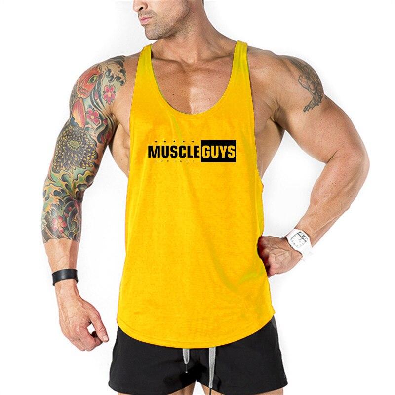 Summer Street Cotton Tank Top Fitness Bodybuilding Stringer Singlet Comfortable and Breathable Beach and Surf Vest Show Body