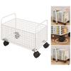 Under Desk Rolling Book Cart Bookshelf with Wheels Floor Books Storage Bin for Snack