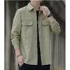 Men's pure cotton shirt, 2026 autumn new style, workwear long-sleeve casual Hong Kong style loose shirt jacket, versatile top