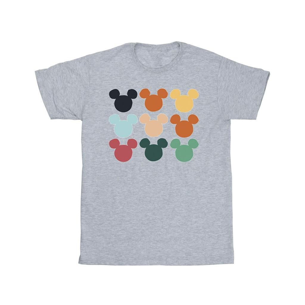 Disney Mens Mickey Mouse Heads Square T-Shirt