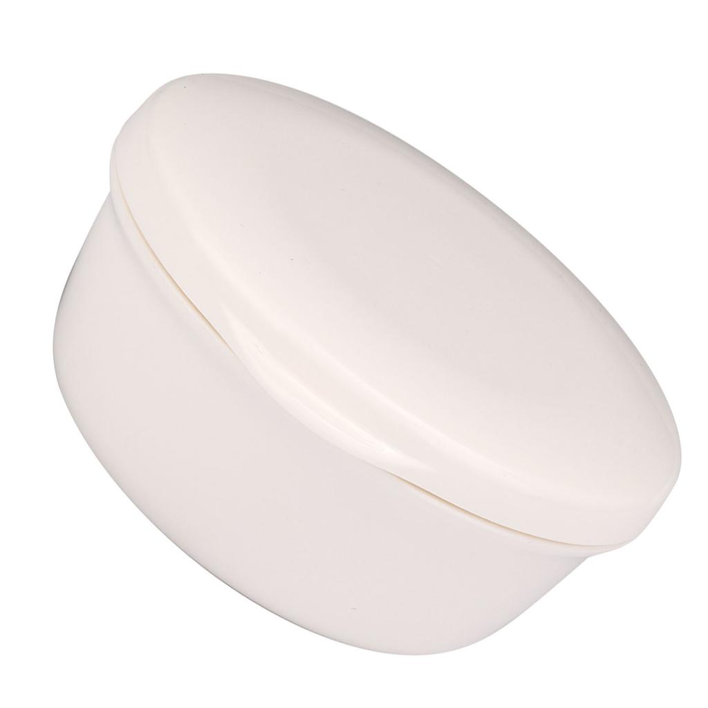 Compact Round Shape Soap Box Case Dish Container Holder with Draining Plate Cover for Travel