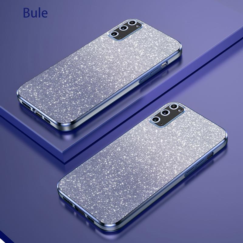 Роскошный гальванизированный чехол с блестками для Samsung Galaxy S20 Plus Для Samsung S20 Ultra S20 FE Мягкий бампер Прозрачная задняя крышка телефона