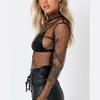Summer Women Mesh Top Sexy Sheer T Shirt Transparent Tops Turtleneck See Through Clothes