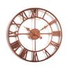 40cm Metal Round Numerals Wall Clock Roman Living Analog Room Office Decoration