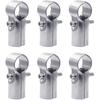 6 Sets Of T Clamps,Stainless Steel, Silver, Pipe Clamps, 1" OD, 25MM