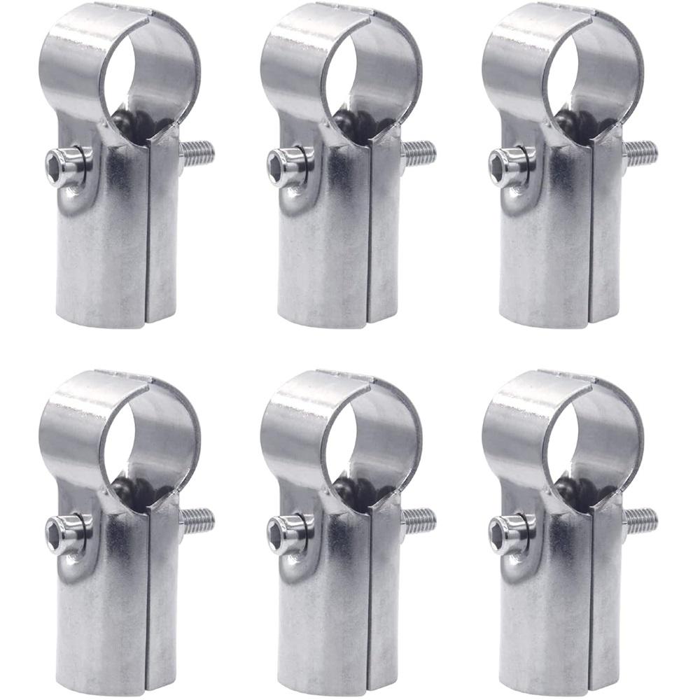 6 комплектов Т-образных зажимов, нержавеющая сталь, серебристый, трубные зажимы, внешний диаметр 1", 25 мм