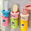 Punch Free Cute Toothbrush Holder Dopamine Children's Toothbrush Cup Set  for Home