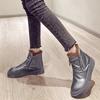 Водонепроницаемые женские зимние ботинки, короткие бочонки на плоской подошве для женщин, теплые серебристые низкие ботинки, зима 2024 года, эластичный мех