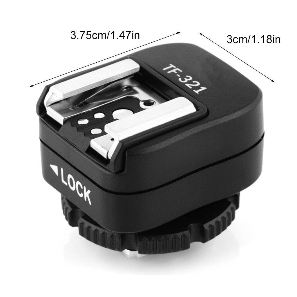 TF321 Flashing Hot Shoe Sync Adapter with PC Sync Port Socket Dedicated for 580EX 580EX II 550EX 430EX 430EX II