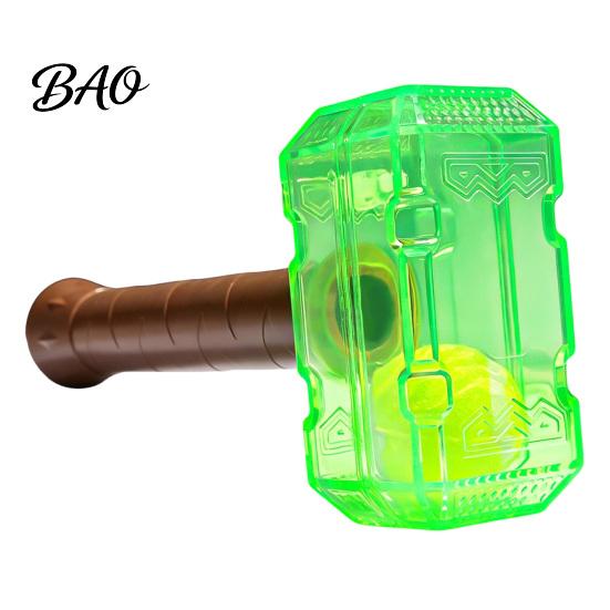 Sound Making Puppy Toys Interactive Squeaky Hammer Dog Toy with Built-in Tennis Ball for Medium And Large Dogs, Funny Biting Toys, Durable TPR Rubber