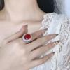 Осень и зима новые ювелирные изделия кольцо ювелирные изделия красный корунд мода высокое чувство роскошь женщины универсальный рабочий