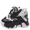 Fashion Dad Chunky Sneakers Casual Vulcanized Shoes Woman High Platform Winter Sneakers Femme Lace Up White Basket Sneakers Women 2024
