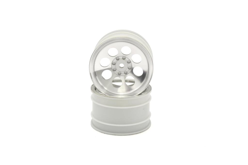 Колеса Kyosho Optima с 8 отверстиями, 50 мм, сатиновый хром, комплект из 2 штук (OTH245SCC)