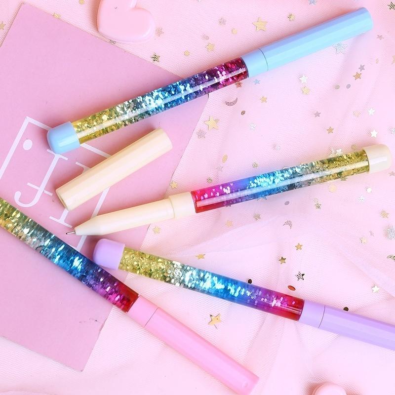 2 шт. Блестящая ручка с динамическим жидким песком, новинка, подарок, канцелярские товары, шариковая ручка, офисные школьные принадлежности
