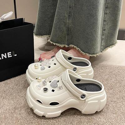 Женские летние босоножки на платформе с толстой подошвой — пляжная обувь на высоком каблуке для свадеб 2024 года