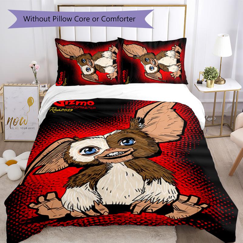 Gremlins 3pcs Bedding Set Duvet Cover Closure Includes 1 Duvet Cover & 2 Pillowcases for All Seasons Bedroom Home Dorm Decor