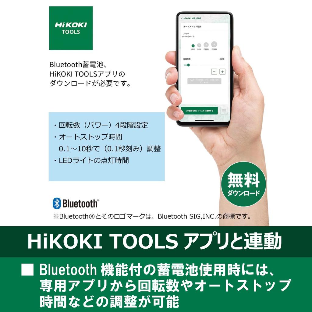 HiKOKI 36V аккумуляторный ударный гайковерт максимальный крутящий момент квадратный привод 19 мм совместим с приложением HiKOKI TOOLS хранилище продается отдельно 630 Н м