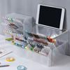 Frosted Pen Holder Transparent Stationery Storage Box High Quality Desktop Organizer  Students